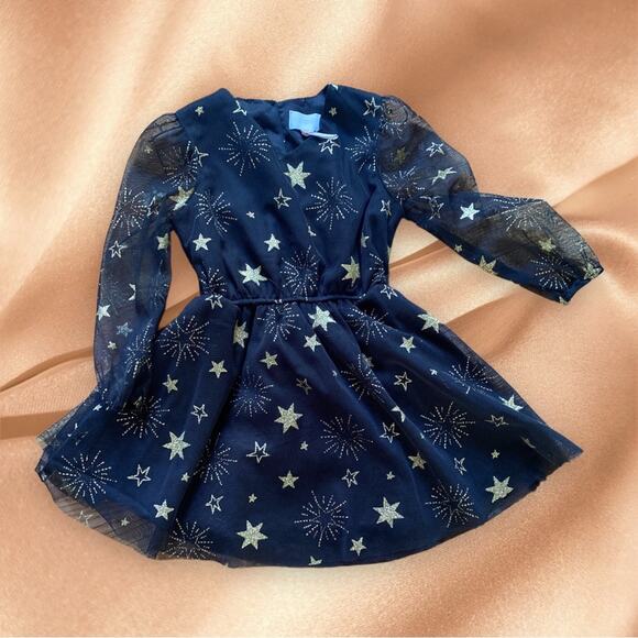 BCBGirls Other - BCBGirls Black and Gold Star Dress 2T